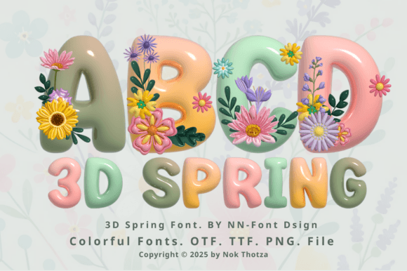 3d Spring Font for a Fresh Brand Identity