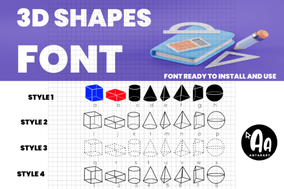 Abcd Ref 3d Shapes Font: A Creative Typeface for Educational Design
