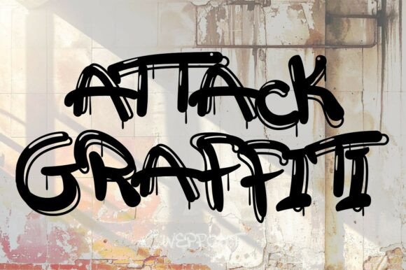 Attack Graffiti: A Raw Display Typeface for Edgy Branding
