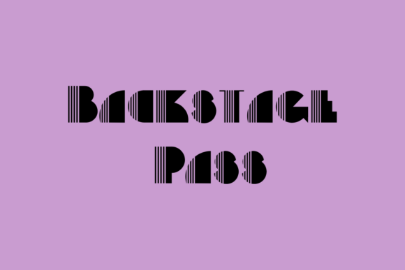 Backstage Pass Font: A Bold Choice for Branding
