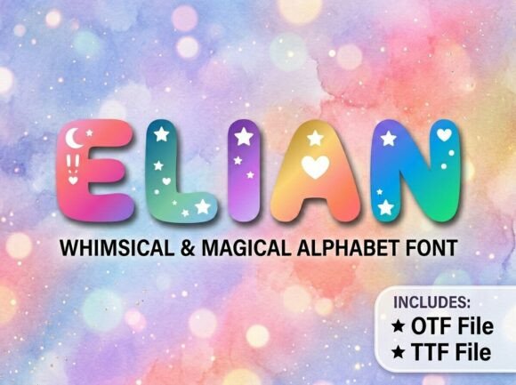 Elian Display Font: Chubby All-Caps for Playful Campaigns