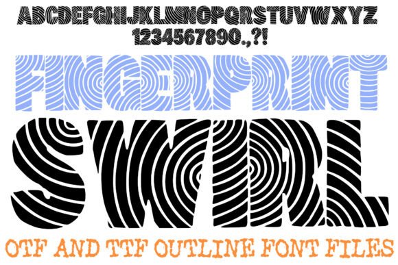 Fingerprint Swirl: A Hand-Drawn Display Font for Bold Branding