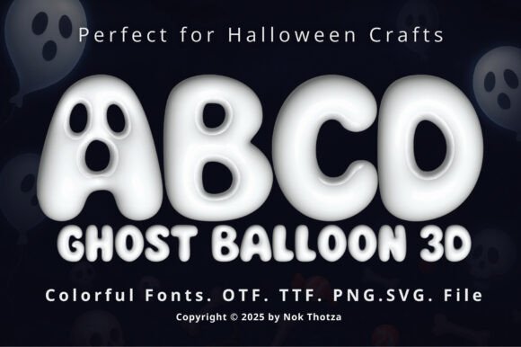Ghost Balloon 3D Font for Spooky and Playful Campaigns