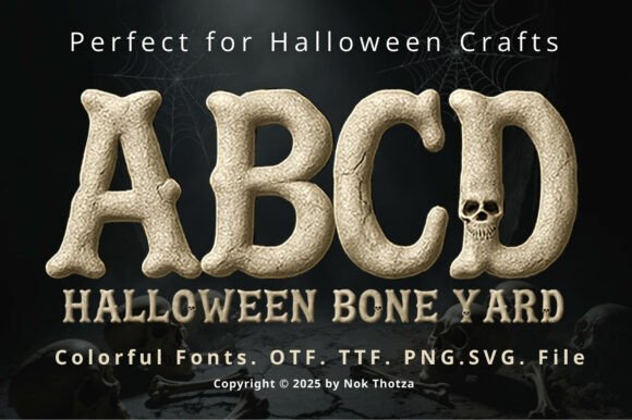Halloween Bone Yard Font for Spooky Campaign Headlines