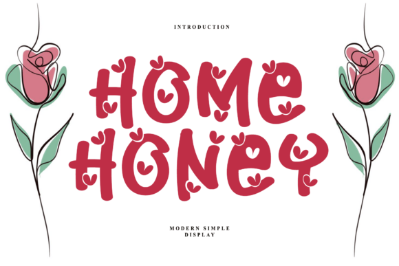 Home Honey: A Sweet Display Typeface for Warm Brand Campaigns
