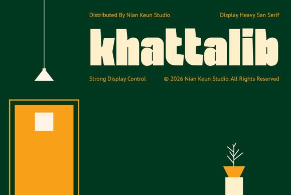 Khattalib: The Display Heavy Sans Serif Font for Bold Campaigns