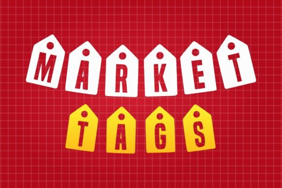 Market Tags Typeface: A Playful Display Font for Editorial Design