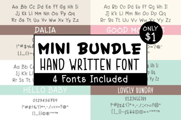 Mini Bundle: The Handwritten Font Collection for Casual Campaigns