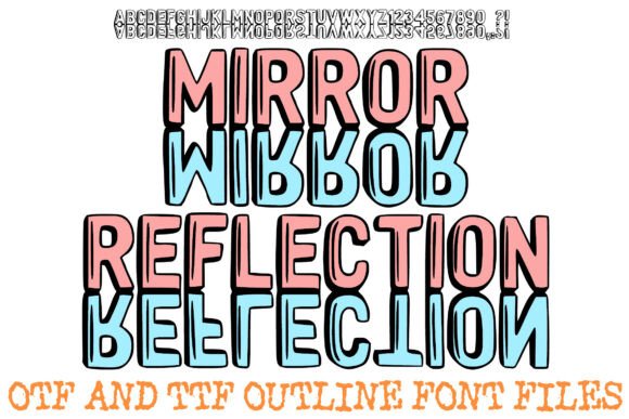 Mirror Reflection Outline Typeface Review for Bold Branding