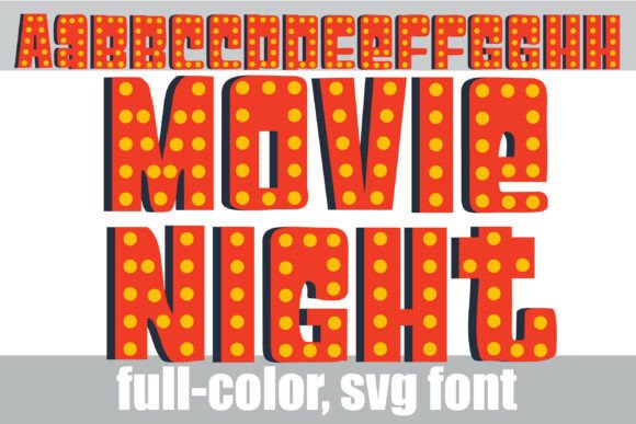 Movie Night Typeface: Bold Color Fonts for Digital Impact