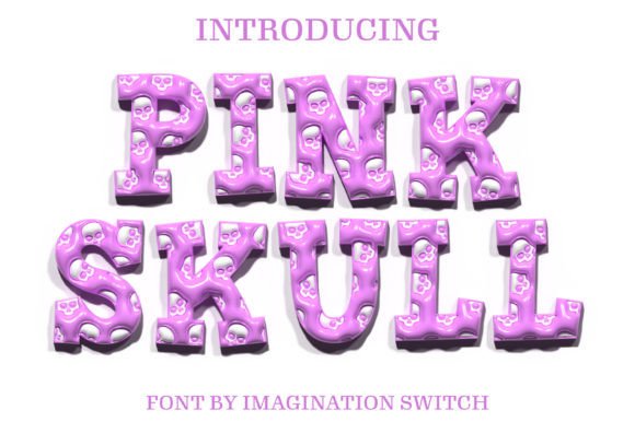 Pink Skull 3d Font for Bold and Vibrant Digital Campaigns