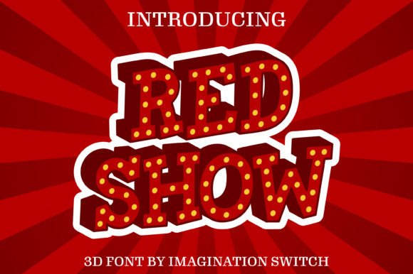 Red Show 3d Font for Vibrant Editorial Design