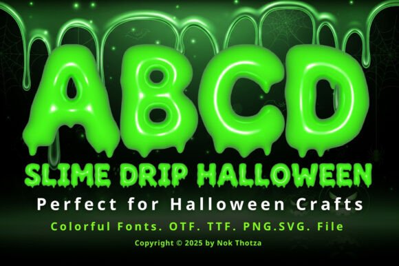 Slime Drip Halloween Typeface for Spooky Editorial Designs