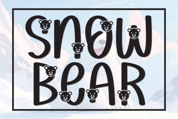 Snow Bear: A Whimsical Winter Display Font for Branding