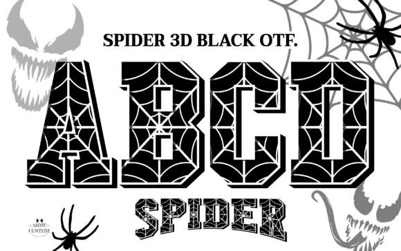 Spider 3d Black: A Premium Font for Bold Digital Campaigns