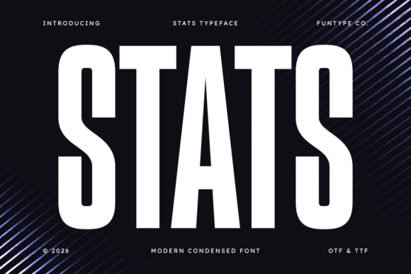 Stats: The Bold Display Font for High-Impact Digital Marketing