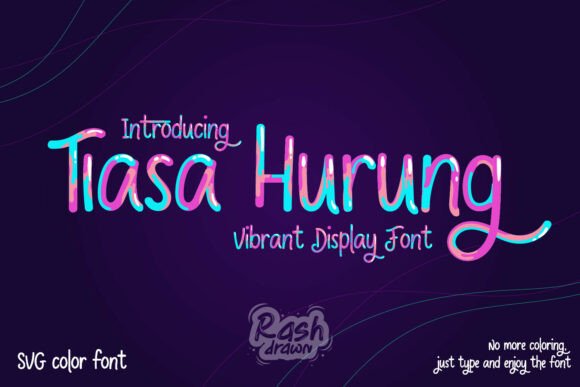 Tiasa Hurung: The Vibrant SVG Color Font for Handmade Products