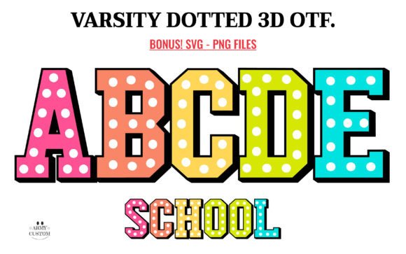 Varsity Dotted 3d: A Premium Font for Dynamic Web Design